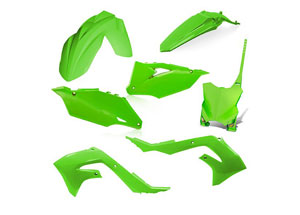 Kit plastique 5 elements KAWASAKI KXF450 19-21 - Vert Standard