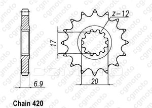 Kit chaine Aprilia 50 Rx