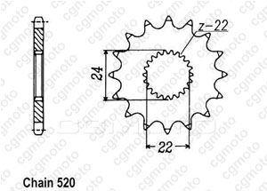 Kit chaine Aprilia 125 Rs Extrema