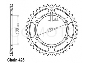 Kit chaine Aprilia RS4 125