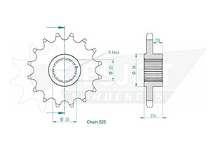 Kit chaine Aprilia Smv 750 Dorsoduro