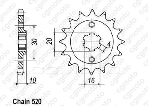 Kit chaine Cagiva 125 W8