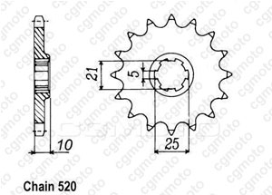 Kit chaine Cagiva 500 T4e T4r