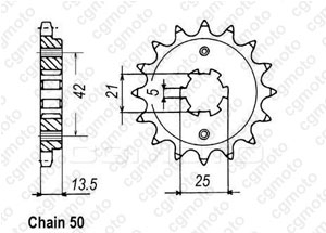 Kit chaine Cagiva 650 Elefant