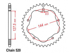 Kit chaine Ducati 800 Monster S2R