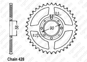 Kit chaine Daelim Vs 125