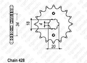 Kit chaine Daelim Vc 125 S