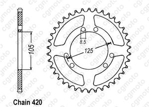 Kit chaine Derbi Senda 50 X-race