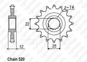 Kit chaine Gas Gas Tt 250/300 Ec