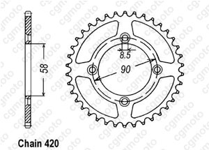 Kit chaine Honda Cr-f 50 F