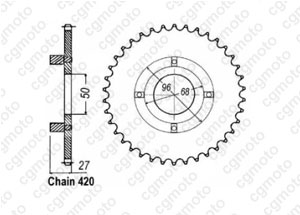 Kit chaine Honda Cy 80