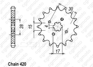 Kit chaine Honda Cr 80 Rb