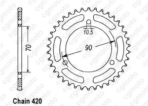 Kit chaine Honda Cr 80 Rb