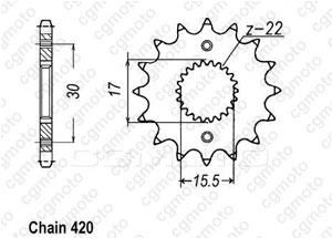 Kit chaine Honda Cr 80 R Petites Roues