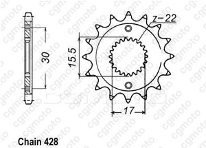 Kit chaine Honda Cr 80 R Petites Roues