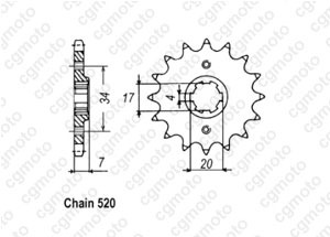 Kit chaine Honda Cr 125 Rd/Re