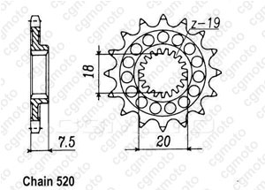 Kit chaine Honda Cr 125 R