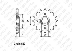 Kit chaine Honda Cm 250 Cc