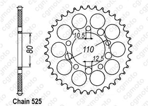 Kit chaine Honda Cb 450 S/Dx