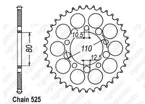 Kit chaine Honda Cb 500 R/S