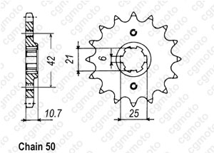 Kit chaine Honda Cb 650 Z/A/B