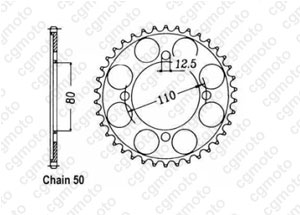 Kit chaine Honda Cb 650 Z/A/B