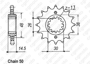 Kit chaine Honda Cb 750 Fa/Fb/F2c