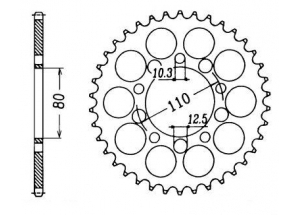 Kit chaine Honda Cb 750 Fa/Fb/F2c