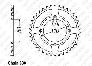 Kit chaine Honda Cb 750 K7/K