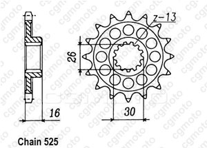 Kit chaine Honda Rc 30 Vfr 750 R