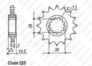 Kit chaine Honda Cb 750 Sevenfifty