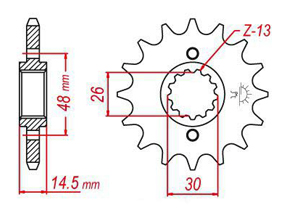 Kit chaine Honda Vfr 800 F