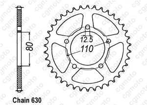 Kit chaine Honda Cbx 1000 Z