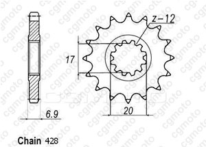 Kit chaine Hm 50 Cre Six