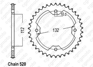 Kit chaine Kymko 250 Kxr