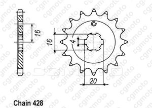 Kit chaine Kawasaki Kx 80/85 Grandes Roue