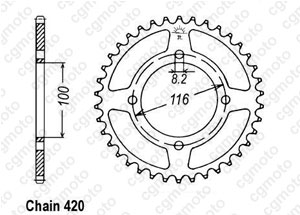 Kit chaine Kawasaki Kx 85 Grandes Roues