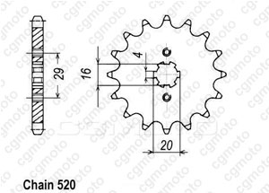 Kit chaine Kawasaki Kdx 200