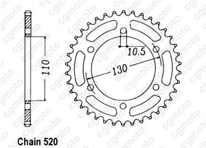 Kit chaine Kawasaki El 250 Chopper