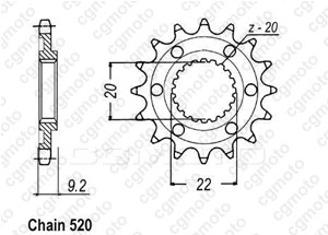 Kit chaine Kawasaki Kx-f 250 4t