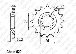 Kit chaine Kawasaki Ksf 250 Mojave