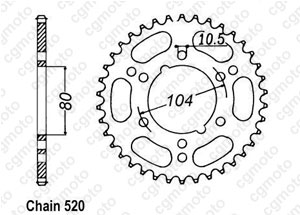 Kit chaine Kawasaki Gpz 400 Zx