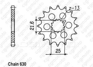 Kit chaine Kawasaki Z 750 L