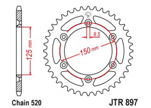 Kit chaine Ktm Sx 125