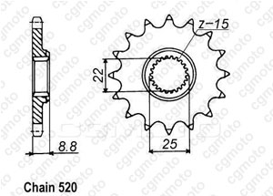 Kit chaine Ktm Sx 440/500