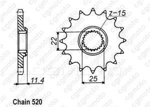 Kit chaine Ktm Gs 600 Lc4