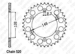 Kit chaine Suzuki Rm 125