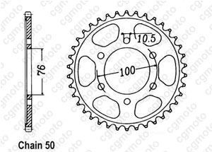 Kit chaine Suzuki Gr 650