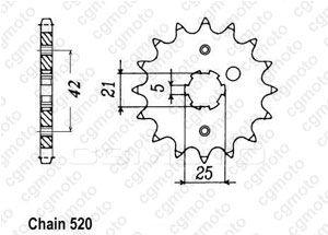 Kit chaine Yamaha Yfa 125 Breeze