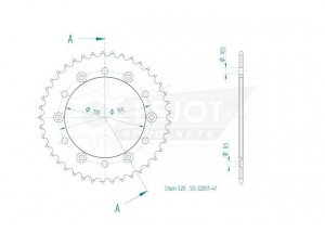 Kit chaine Yamaha Yz 125